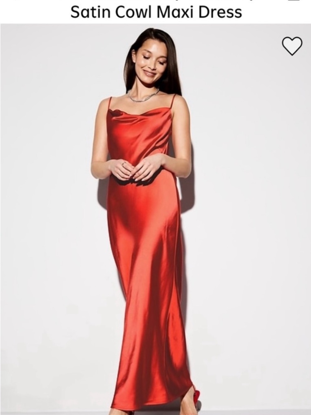 Old Navy Satin Cowl Maxi Dress in Red